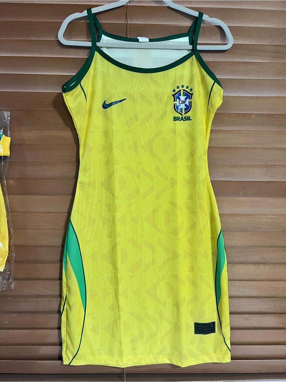 Brazil Yellow & Green Sleeveless Midi Dress